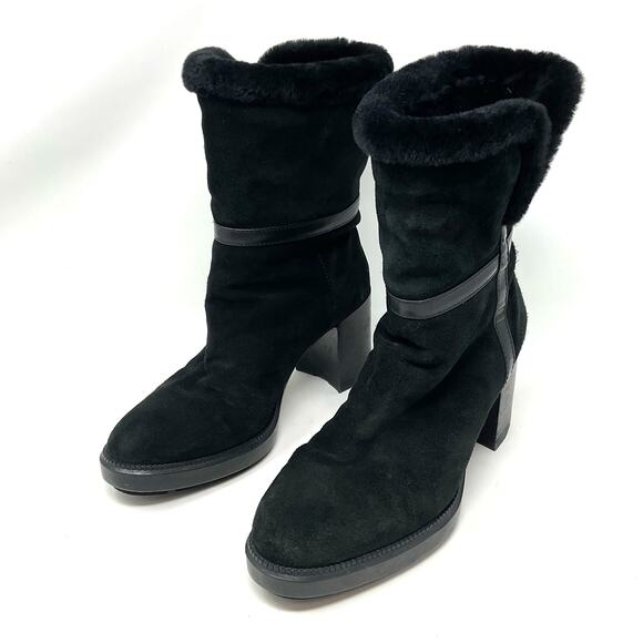 Aquatalia Isolda Suede Tall Booties Black - Picture 8 of 11